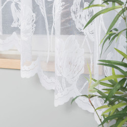 SONIA Firanka żakardowa gotowa, szerokość 450 x wysokość 180cm, kolor 001 biały 092918 SONIA Firanka żakardowa gotowa, szerokość 450 x wysokość 180cm, kolor 001 biały 092918