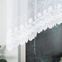 JOWITA Firanka żakardowa gotowa za wzorem pasowym, szerokość 250 x wysokość 120cm, kolor 001 biały 018960 JOWITA Firanka żakardowa gotowa za wzorem pasowym, szerokość 250 x wysokość 120cm, kolor 001 biały 018960