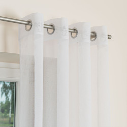 ETAMINA Firana gotowa na srebrnych przelotkach, szerokość 140 x wysokość 230cm, kolor 001 biały FG0006