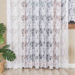 PATRYCJA Firanka żakardowa gotowa, szerokość 300 x wysokość 250cm, kolor 001 biały 049516 PATRYCJA Firanka żakardowa gotowa, szerokość 300 x wysokość 250cm, kolor 001 biały 049516