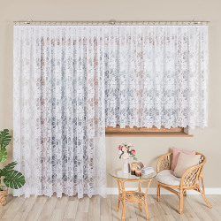 PATRYCJA Firanka żakardowa gotowa, szerokość 300 x wysokość 250cm, kolor 001 biały 049516 PATRYCJA Firanka żakardowa gotowa, szerokość 300 x wysokość 250cm, kolor 001 biały 049516