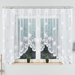 IRENA Firanka żakardowa gotowa, szerokość 420 x wysokość 160cm, kolor 001 biały 002648 IRENA Firanka żakardowa gotowa, szerokość 420 x wysokość 160cm, kolor 001 biały 002648