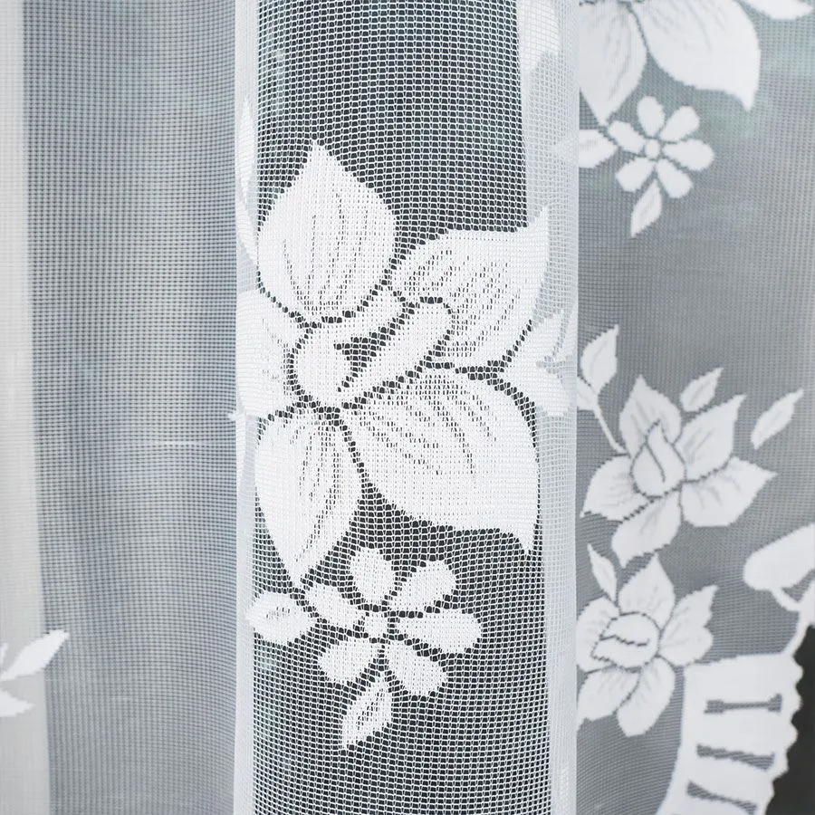 IRENA Firanka żakardowa gotowa, szerokość 420 x wysokość 160cm, kolor 001 biały 002648