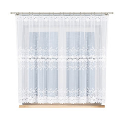 BASTIA Firanka żakardowa gotowa na prosto, szerokość 270 x wysokość 160cm, kolor 001 biały 648107