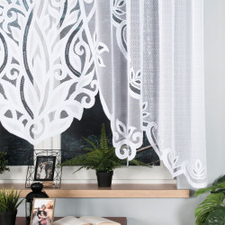 POLA Firanka żakardowa gotowa, szerokość 300 x wysokość 160cm, kolor 001 biały 019368 POLA Firanka żakardowa gotowa, szerokość 300 x wysokość 160cm, kolor 001 biały 019368