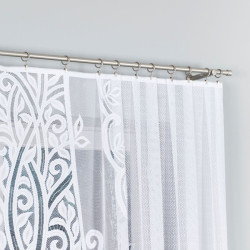 POLA Firanka żakardowa gotowa, szerokość 300 x wysokość 160cm, kolor 001 biały 019368 POLA Firanka żakardowa gotowa, szerokość 300 x wysokość 160cm, kolor 001 biały 019368