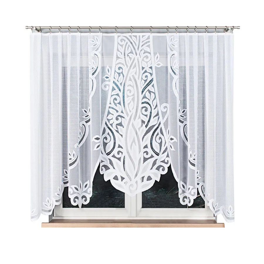 POLA Firanka żakardowa gotowa, szerokość 300 x wysokość 160cm, kolor 001 biały 019368