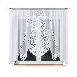 POLA Firanka żakardowa gotowa, szerokość 300 x wysokość 160cm, kolor 001 biały 019368 POLA Firanka żakardowa gotowa, szerokość 300 x wysokość 160cm, kolor 001 biały 019368