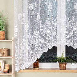 MONIKA Firanka żakardowa gotowa, szerokość 300 x wysokość 160cm, kolor 001 biały 107284 MONIKA Firanka żakardowa gotowa, szerokość 300 x wysokość 160cm, kolor 001 biały 107284