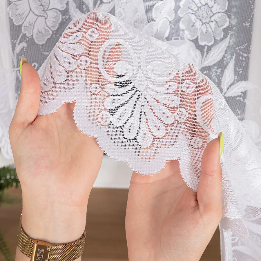 MONIKA Firanka żakardowa gotowa, szerokość 300 x wysokość 160cm, kolor 001 biały 107284