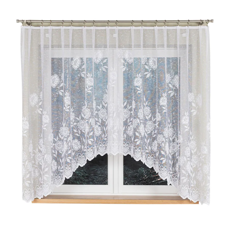 MONIKA Firanka żakardowa gotowa, szerokość 300 x wysokość 160cm, kolor 001 biały 107284