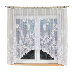 MONIKA Firanka żakardowa gotowa, szerokość 300 x wysokość 160cm, kolor 001 biały 107284 MONIKA Firanka żakardowa gotowa, szerokość 300 x wysokość 160cm, kolor 001 biały 107284