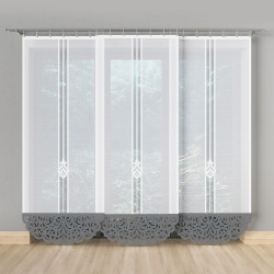 ZURIEL Panel żakardowy gotowy, szerokość 90 x wysokość 250cm, kolor 0GY biały z szarym ZURIEL