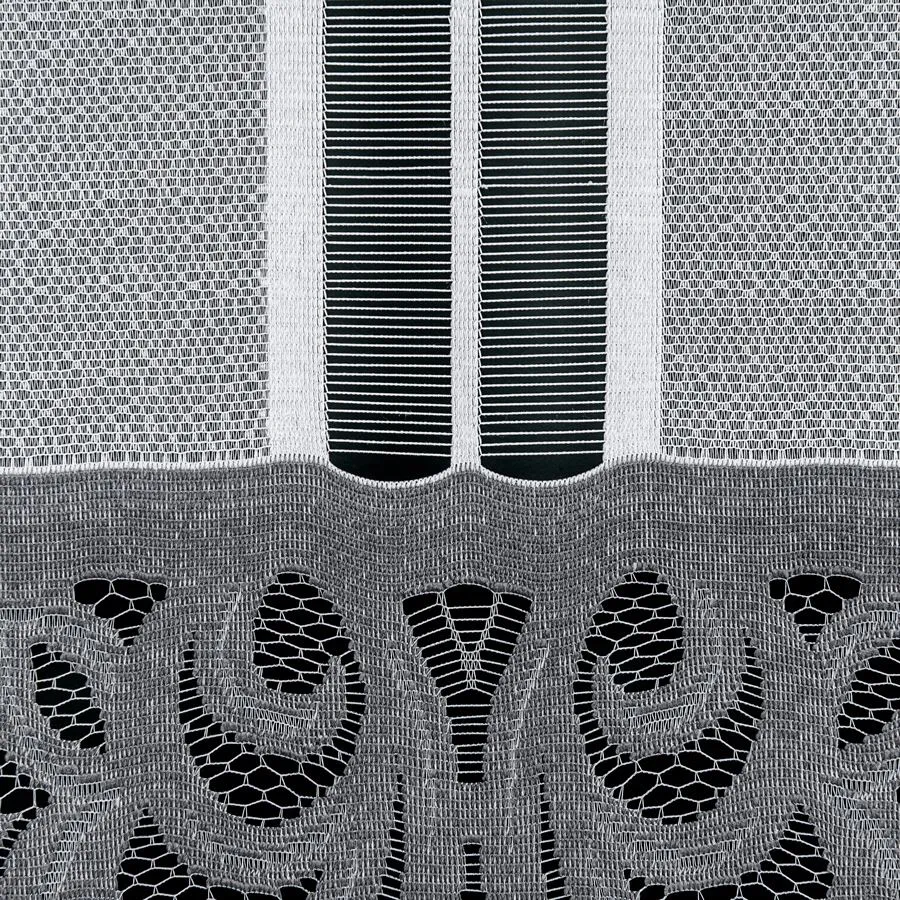 ZURIEL Panel żakardowy gotowy, szerokość 90 x wysokość 250cm, kolor 0GY biały z szarym ZURIEL