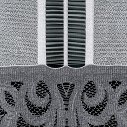 ZURIEL Panel żakardowy gotowy, szerokość 90 x wysokość 250cm, kolor 0GY biały z szarym ZURIEL