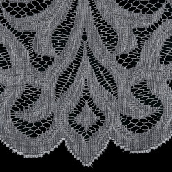 ZURIEL Panel żakardowy gotowy, szerokość 90 x wysokość 250cm, kolor 0GY biały z szarym ZURIEL