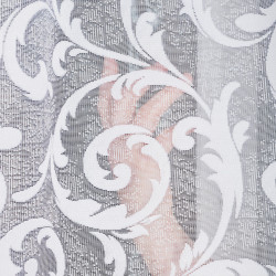 LEOKADIA Firanka żakardowa gotowa, szerokość 350 x wysokość 135cm, kolor 001 biały 023034