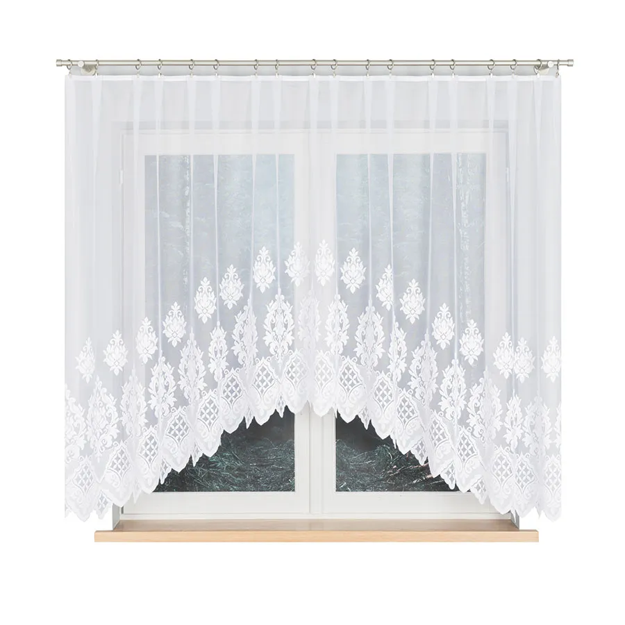 LUDMIŁA Firanka żakardowa gotowa, szerokość 300 x wysokość 160cm, kolor 001 biały 017810