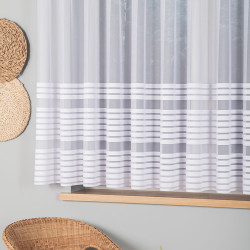 TOLA Firanka żakardowa gotowa, szerokość 400 x wysokość 160cm, kolor 001 biały 000281