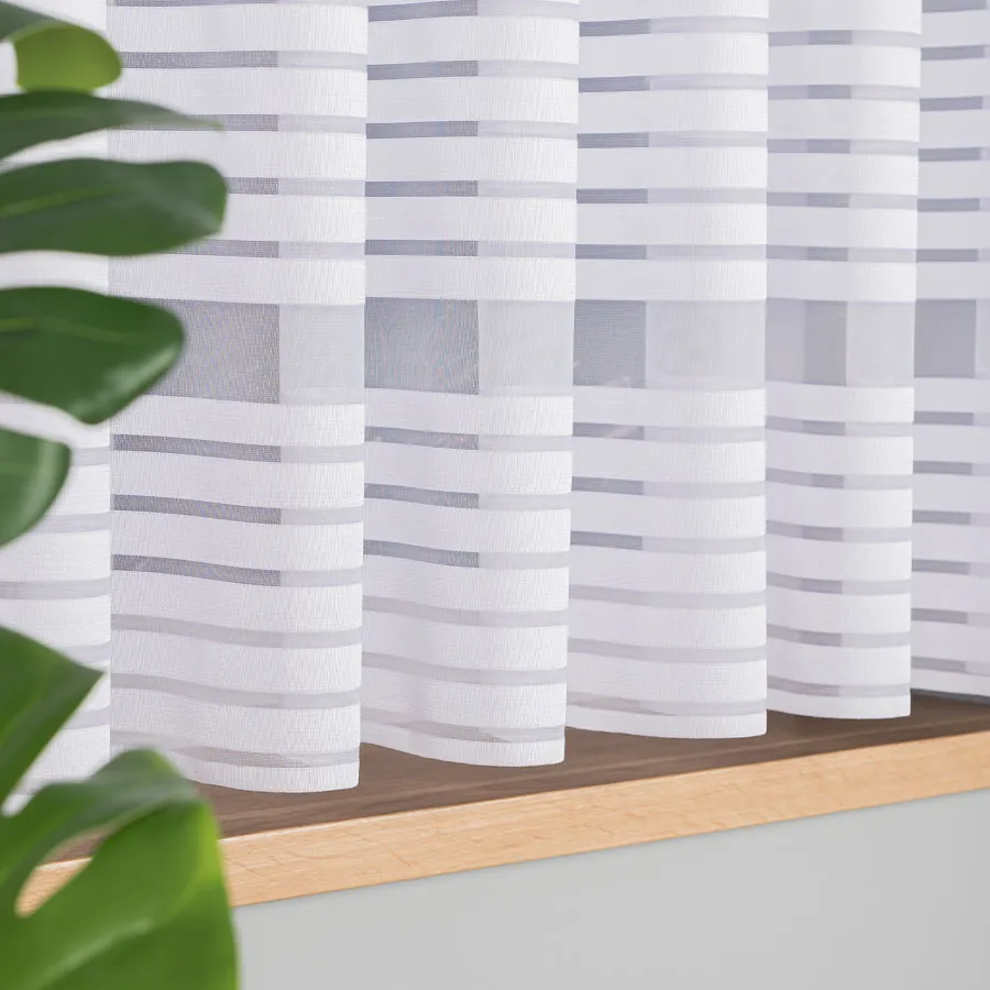 TOLA Firanka żakardowa gotowa, szerokość 400 x wysokość 160cm, kolor 001 biały 000281