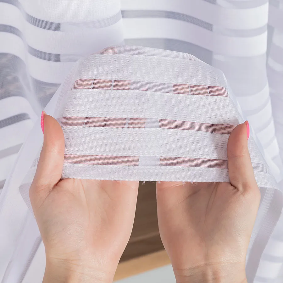 TOLA Firanka żakardowa gotowa, szerokość 400 x wysokość 160cm, kolor 001 biały 000281