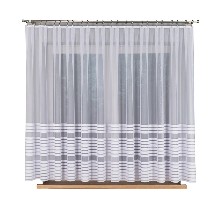 TOLA Firanka żakardowa gotowa, szerokość 400 x wysokość 160cm, kolor 001 biały 000281