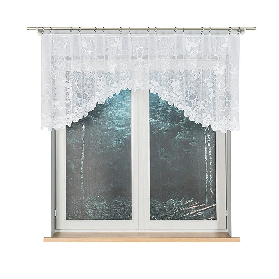 RENATA Firanka żakardowa gotowa, szerokość 250 x wysokość 80cm, kolor 001 biały 049885