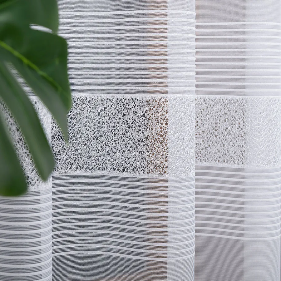 KLAUDYNA Firanka żakardowa gotowa, szerokość 200 x wysokość 250cm, kolor 001 biały 018970