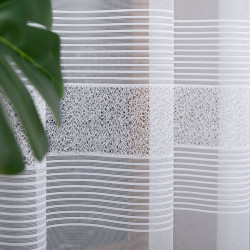 KLAUDYNA Firanka żakardowa gotowa, szerokość 200 x wysokość 250cm, kolor 001 biały 018970