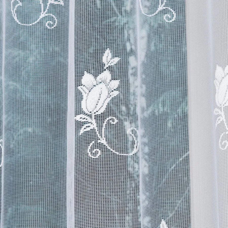 EDYTA Firanka żakardowa gotowa, szerokość 300 x wysokość 160cm, kolor 001 biały 007052