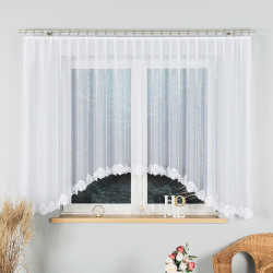 ŻAKLINA Firanka żakardowa gotowa, szerokość 400 x wysokość 160cm, kolor 001 biały 023405 ŻAKLINA Firanka żakardowa gotowa, szerokość 400 x wysokość 160cm, kolor 001 biały 023405