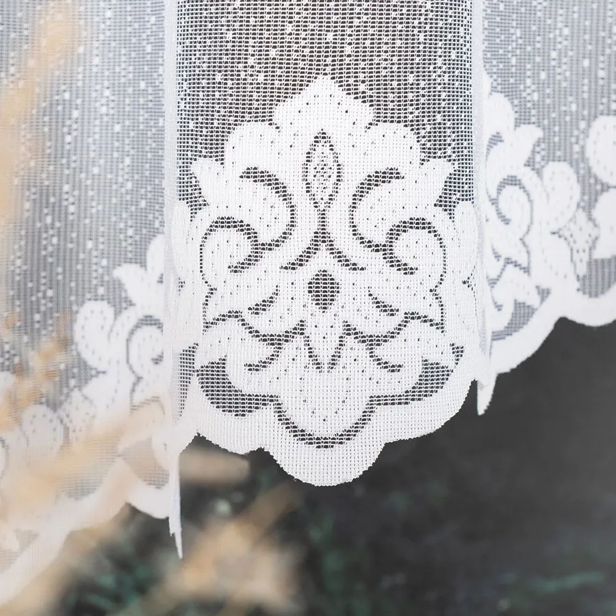 ŻAKLINA Firanka żakardowa gotowa, szerokość 400 x wysokość 160cm, kolor 001 biały 023405