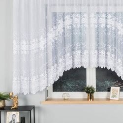 JOWITA Firanka żakardowa gotowa ze wzorem pasowym, szerokość 500 x wysokość 150cm, kolor 001 biały 018960 JOWITA Firanka żakardowa gotowa ze wzorem pasowym, szerokość 500 x wysokość 150cm, kolor 001 biały 018960