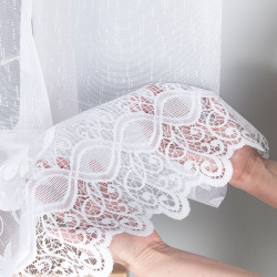 JOWITA Firanka żakardowa gotowa ze wzorem pasowym, szerokość 500 x wysokość 150cm, kolor 001 biały 018960 JOWITA Firanka żakardowa gotowa ze wzorem pasowym, szerokość 500 x wysokość 150cm, kolor 001 biały 018960