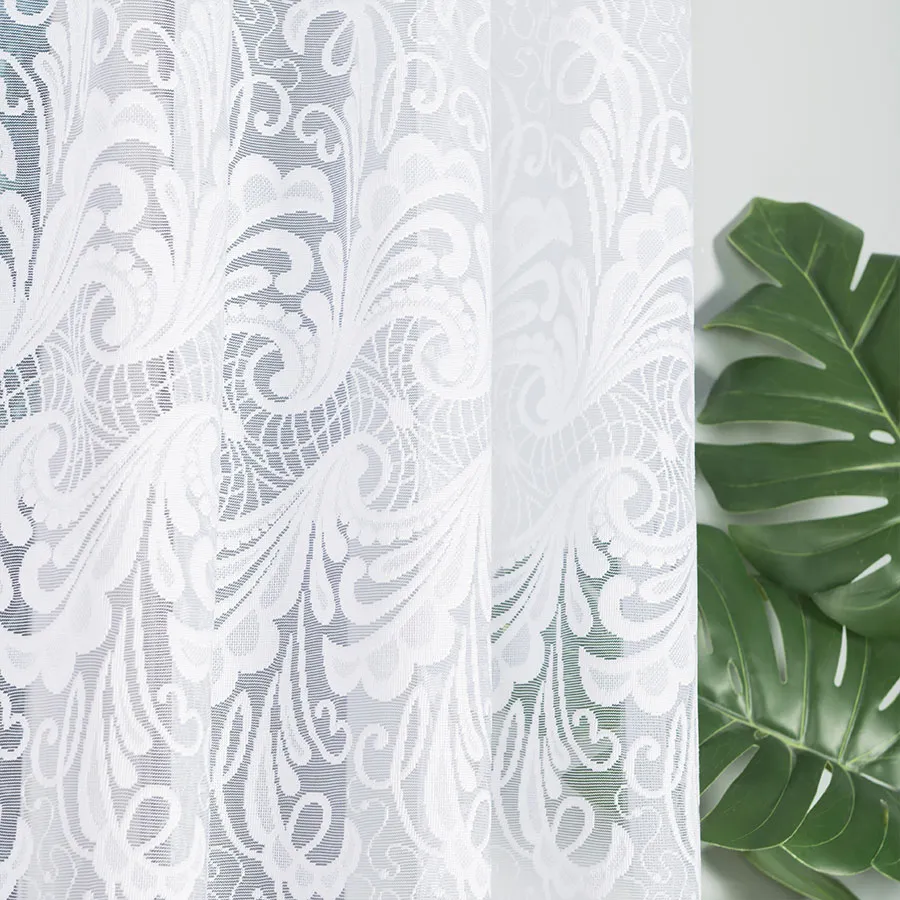 IWONA Firanka żakardowa gotowa, szerokość 300 x wysokość 160cm, kolor 001 biały 049312