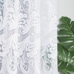 IWONA Firanka żakardowa gotowa, szerokość 300 x wysokość 160cm, kolor 001 biały 049312 IWONA Firanka żakardowa gotowa, szerokość 300 x wysokość 160cm, kolor 001 biały 049312