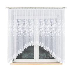 IWONA Firanka żakardowa gotowa, szerokość 300 x wysokość 160cm, kolor 001 biały 049312 IWONA Firanka żakardowa gotowa, szerokość 300 x wysokość 160cm, kolor 001 biały 049312