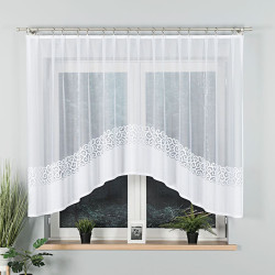 DANIELA Firanka żakardowa gotowa, szerokość 300 x wysokość 140cm, kolor 001 biały 017788