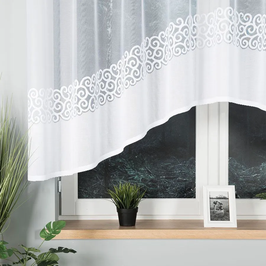 DANIELA Firanka żakardowa gotowa, szerokość 300 x wysokość 140cm, kolor 001 biały 017788