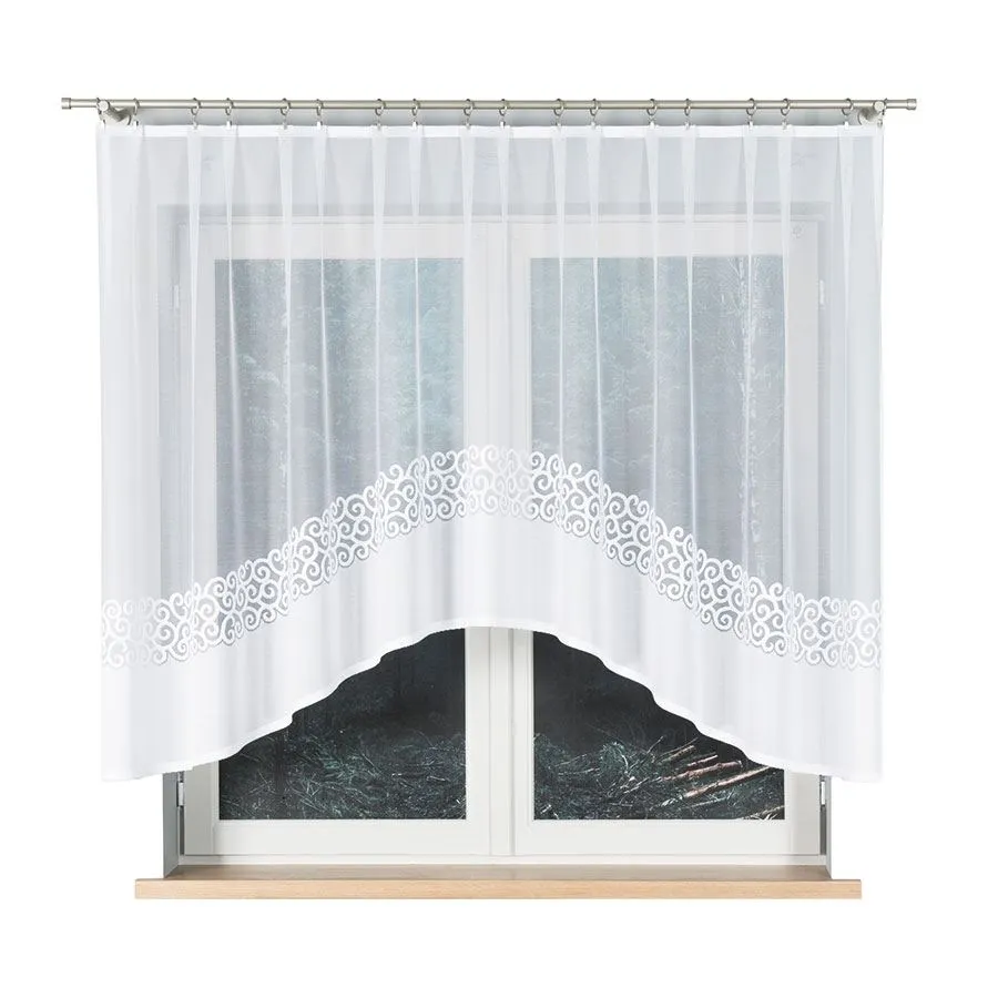 DANIELA Firanka żakardowa gotowa, szerokość 300 x wysokość 140cm, kolor 001 biały 017788