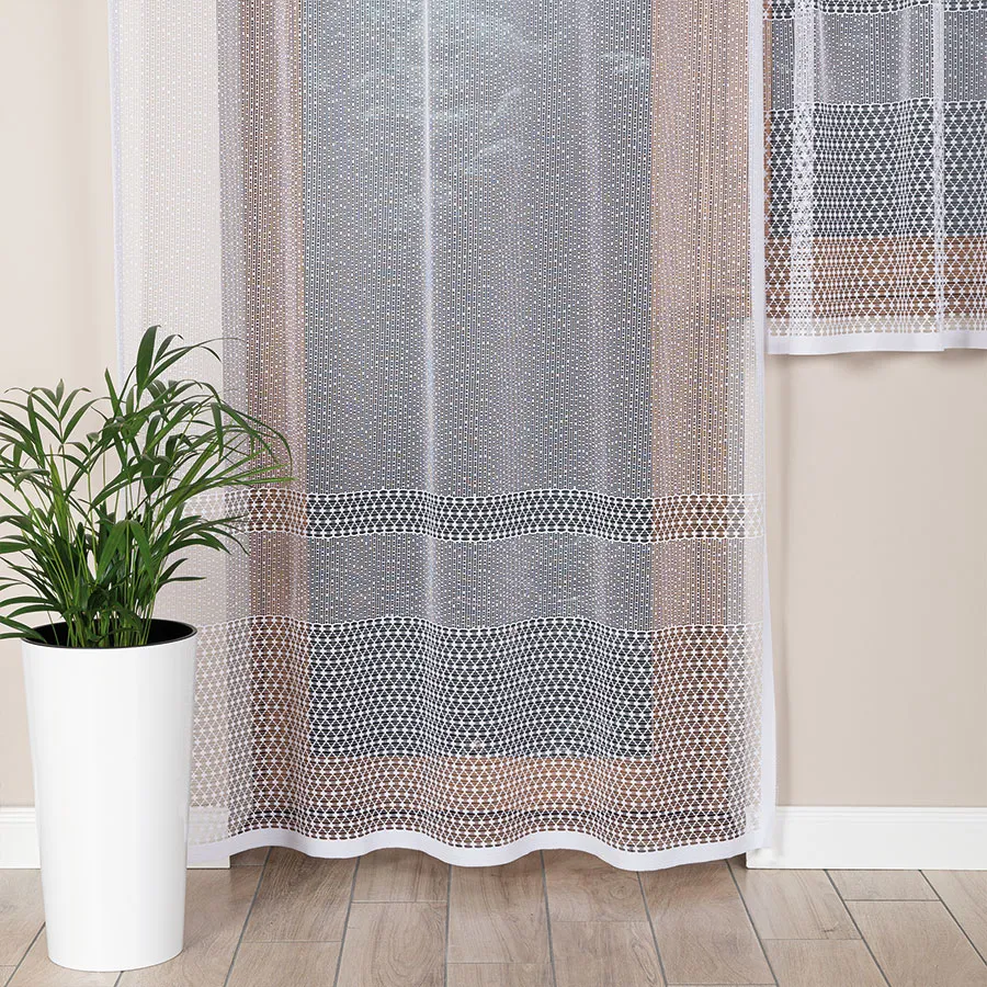 MARTA Firanka żakardowa gotowa, szerokość 140 x wysokość 250cm, kolor 001 biały 044165