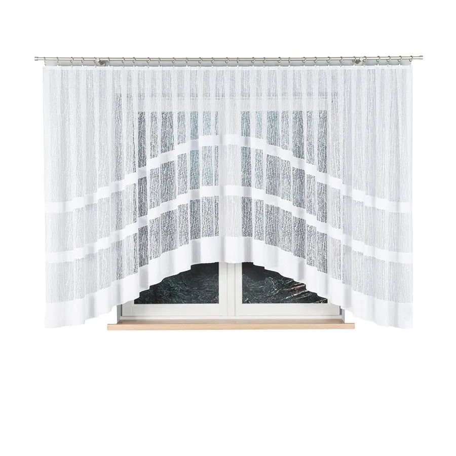 WIKTORIA Firanka żakardowa gotowa, szerokość 500 x wysokość 160cm, kolor 001 biały 018352