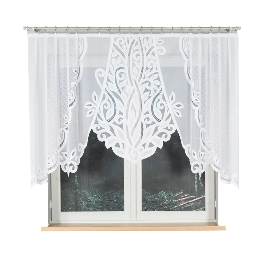 POLA Firanka żakardowa gotowa, szerokość 250 x wysokość 130cm, kolor 001 biały 019368