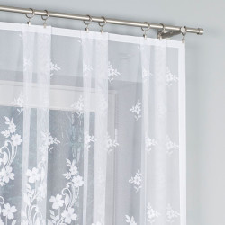 LUDWIKA Firanka żakardowa gotowa, szerokość 310 x wysokość 160cm, kolor 001 biały 023092