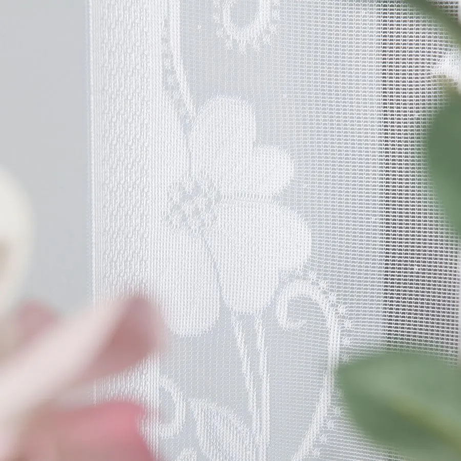 LUDWIKA Firanka żakardowa gotowa, szerokość 310 x wysokość 160cm, kolor 001 biały 023092