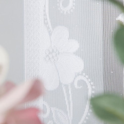 LUDWIKA Firanka żakardowa gotowa, szerokość 310 x wysokość 160cm, kolor 001 biały 023092