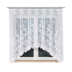 LUDWIKA Firanka żakardowa gotowa, szerokość 310 x wysokość 160cm, kolor 001 biały 023092