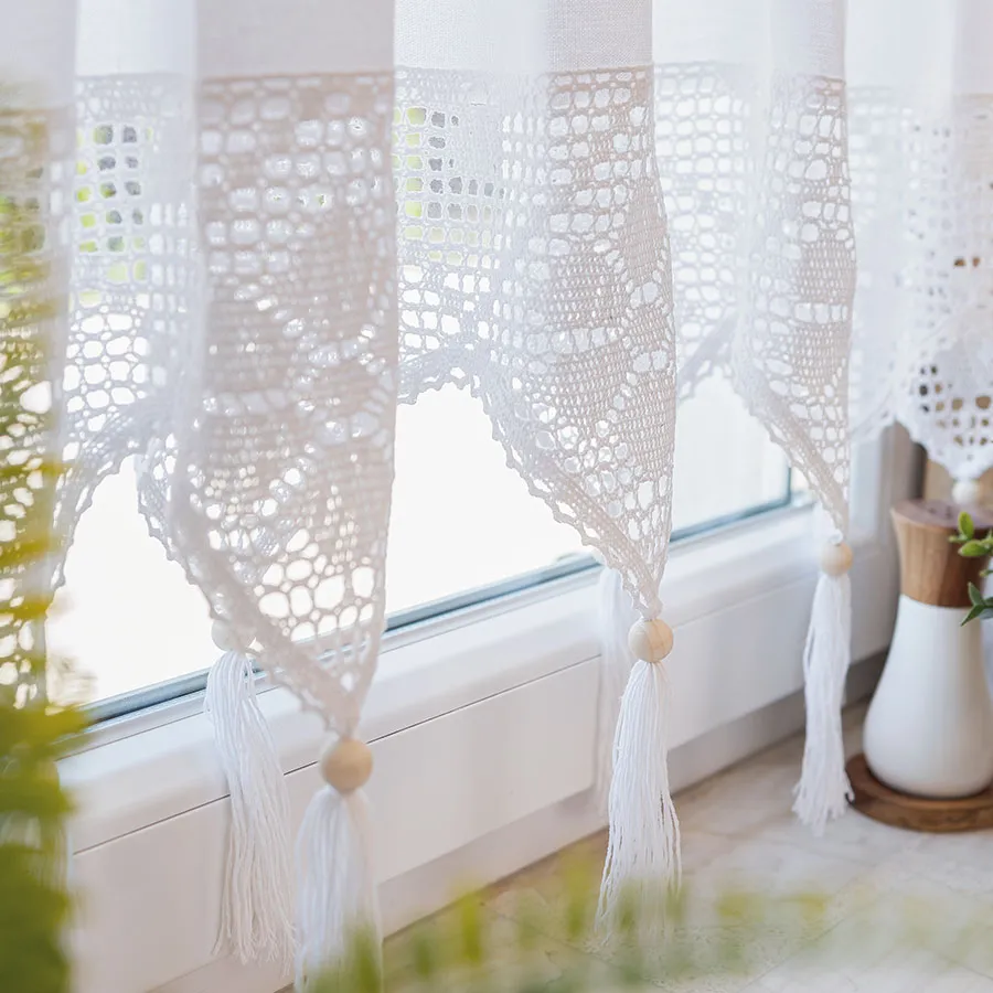 RACHELA Zazdrostka gotowa z ażurem, szerokość 200 x wysokość 75cm, kolor 001 biały 912432