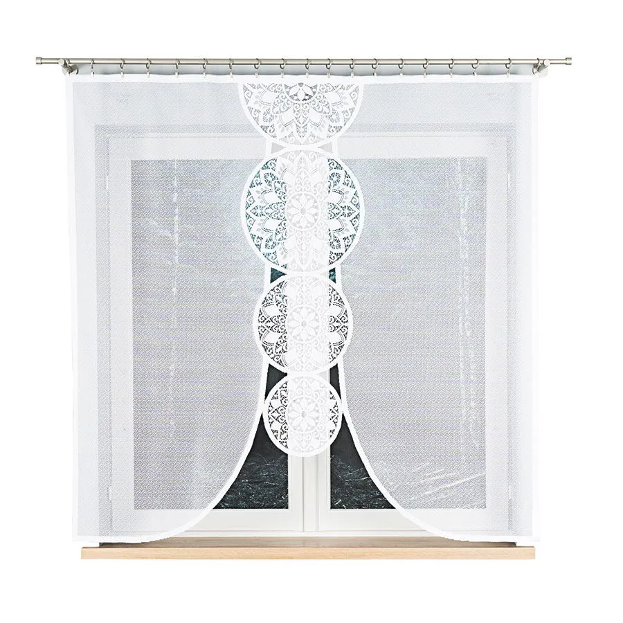 ELWIRA Panel żakardowy gotowy, szerokość 160 x wysokość 160cm, kolor 001 biały 019395