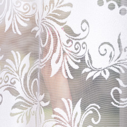 SŁAWOMIRA Firanka żakardowa gotowa, szerokość 300 x wysokość 160cm, kolor 001 biały 018074